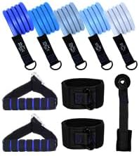 Abahub Arm Training Bands Set, Resistance Bands with Handles and Ankle Straps for Woman and Man, Set for Strength Training, Workout Bands for Arms, Exercise Bands for Home Gym