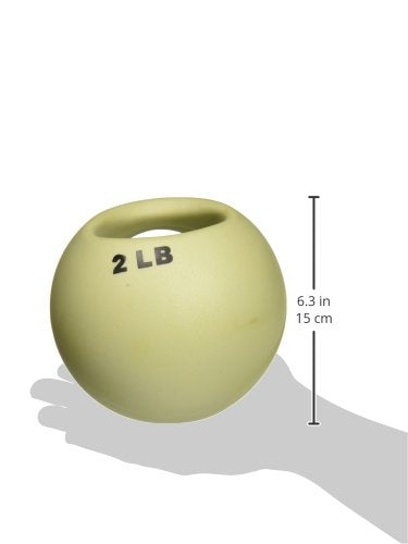 CanDo 10-3290 One Handle Medicine Ball, 2 lb, Tan