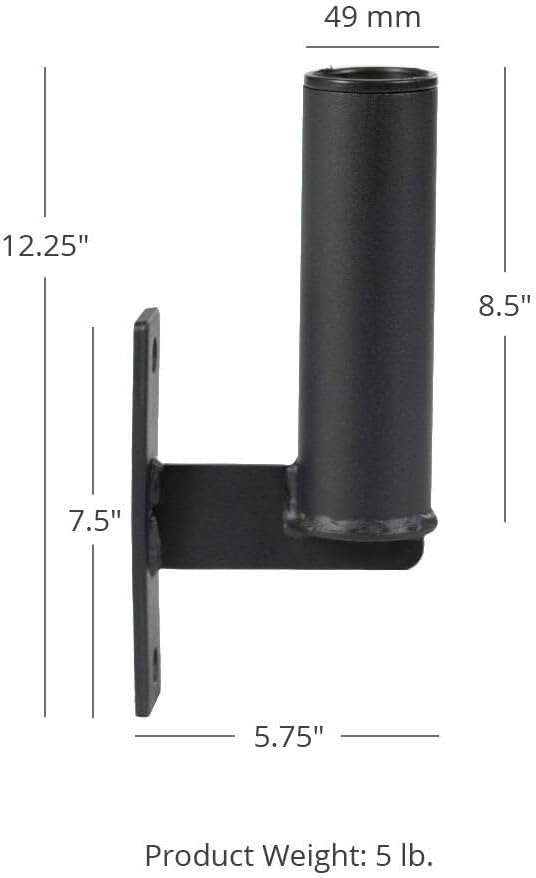 Titan Fitness T-3 and X-3 Series Vertical Mount Olympic Barbell Holder, Single Bar Hold Bolt-On Rack Mount