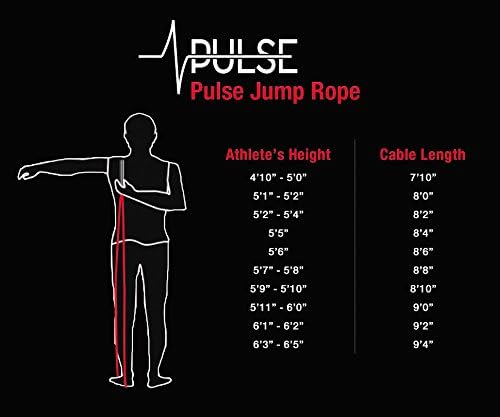 Weighted Jump Rope (1LB) With Memory Foam Handles and Thick Speed Cable - For fitness workouts at home, cardio, boxing and MMA, CrossFit, endurance training, Jumping Exercise. PULSE ATHLETICS.