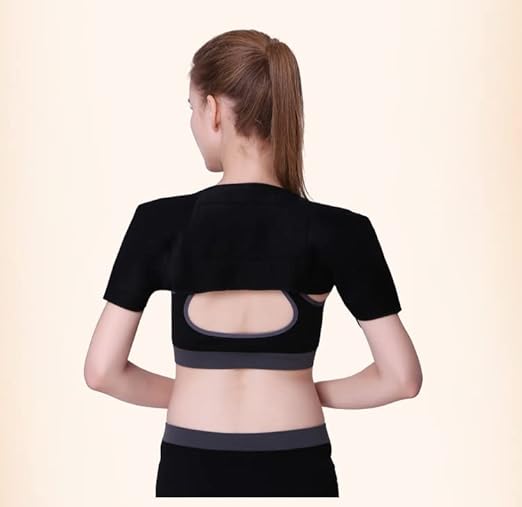 Heated Shoulder Support Braces Thermal Shoulder Protection Shoulder Pads Double Shoulder Warp Sleeves Protector for Men Women Injury Recovery Compression Arthritis Chronic Pain Relief Black Unisex XL