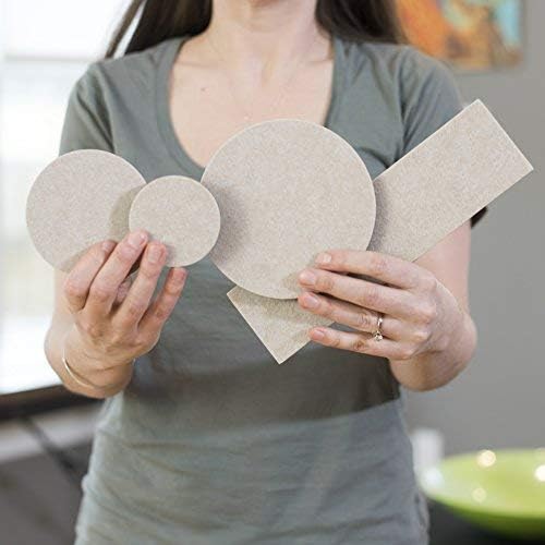 Smart Surface 8154 Hard Surface Reusable Furniture Felt Moving Sliders 5" Large Round 8-Pack in Resealable Bag
