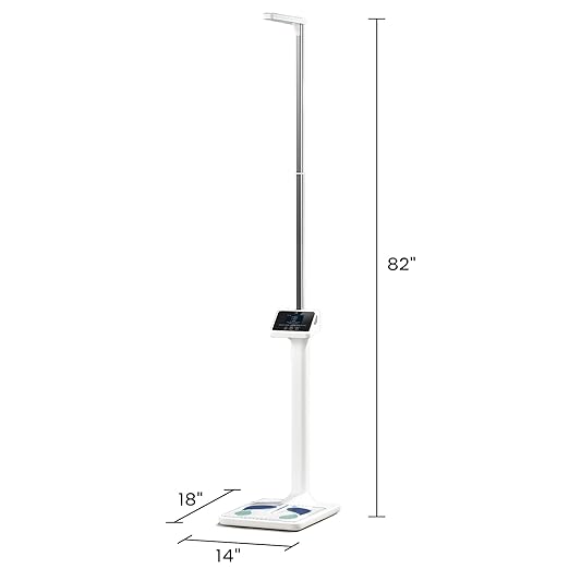 arboleaf Digital Physician Scale, Ultrasonic Height and Weight Scale, Smart Body Composition Analyzer for Gym and Home, 11-485lb, 6ft.4.8in, Body Fat Measurement, Weight, Height, BMI