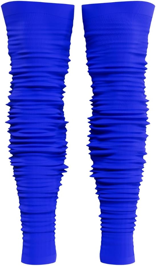 KUTFTBL Pre-Scrunched Football Leg Sleeves with Built-In Hidden Elastic Bands Performance Fabric Above or Below the Knee