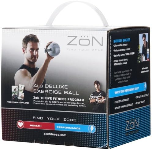 Zon Deluxe Exercise Ball (Silver/Black)