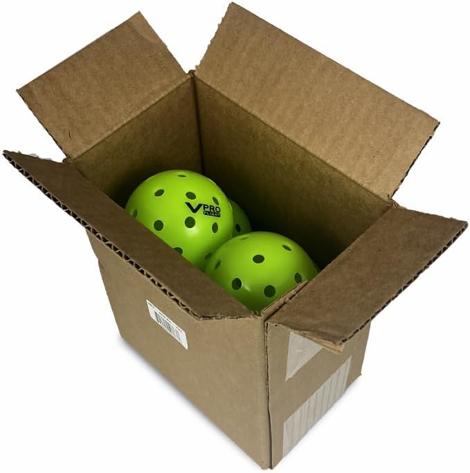 Vulcan | VPRO Flight Outdoor Pickleball Official Ball of The PPA Tour & MLP | 3, 6, 12, 36 & 100 Ball Pack | Hi-Vis Yellow