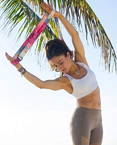 yogadesignlab | The Yoga Strap | Luxurious, Extra Long, Super Soft, Eco Printed | Studio Quality, Adjustable | Safely Stretch Further and Hold Longer | 8 ft Long