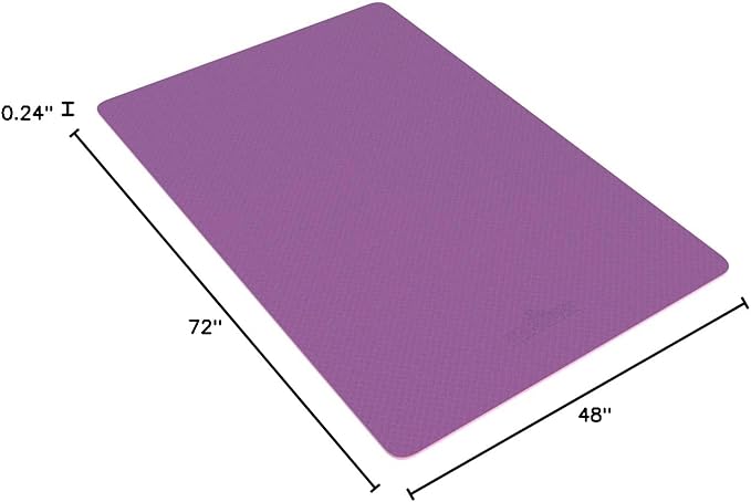 CAMBIVO Yoga Mat 72" x 48" Large Workout Mat for Home Gym Flooring | 6mm-12mm (0.24"-0.48") Extra Thick Exercise Mat for Apartment Fitness | High-Density TPE Cushioning for Joint Protection