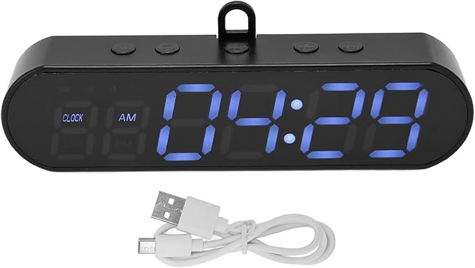 Portable Gym Timer, USB Rechargeable Magnet Workout Clock Large Dispaly Interval Timer Stopwatch with Buzzer, HIIT Tabata Boxing Timer for Home Exercise
