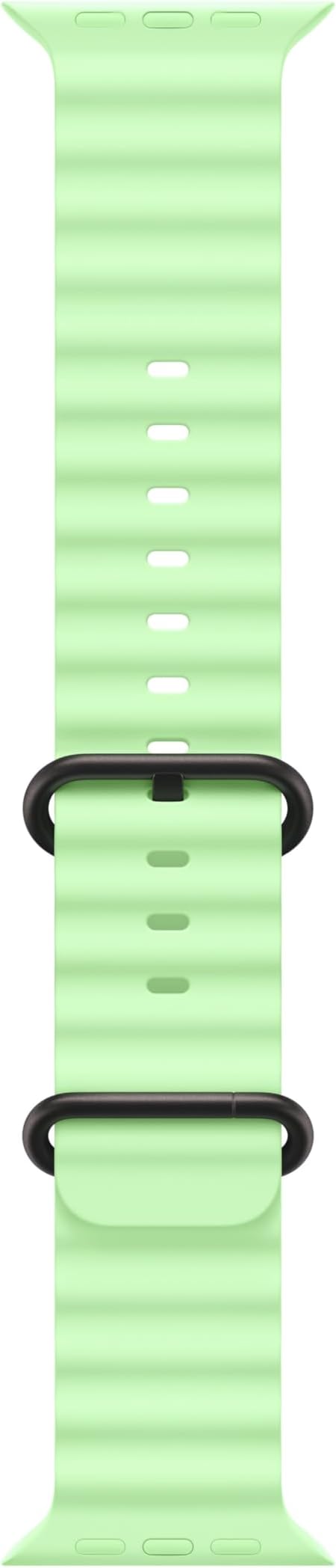 Apple Watch Band - Ocean Band - 49mm - Neon Green - One Size - Black Titanium Finish