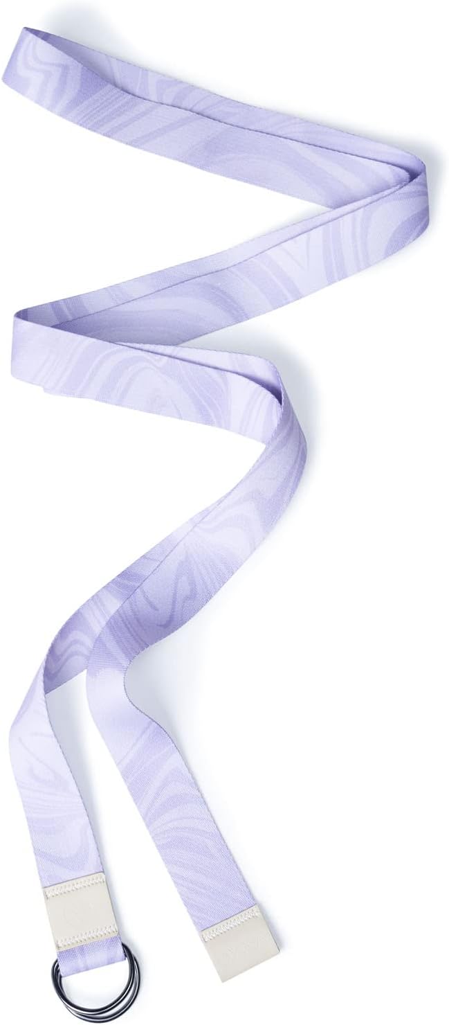 yogadesignlab | The Yoga Strap | Luxurious, Extra Long, Super Soft, Eco Printed | Studio Quality, Adjustable | Safely Stretch Further and Hold Longer | 8 ft Long