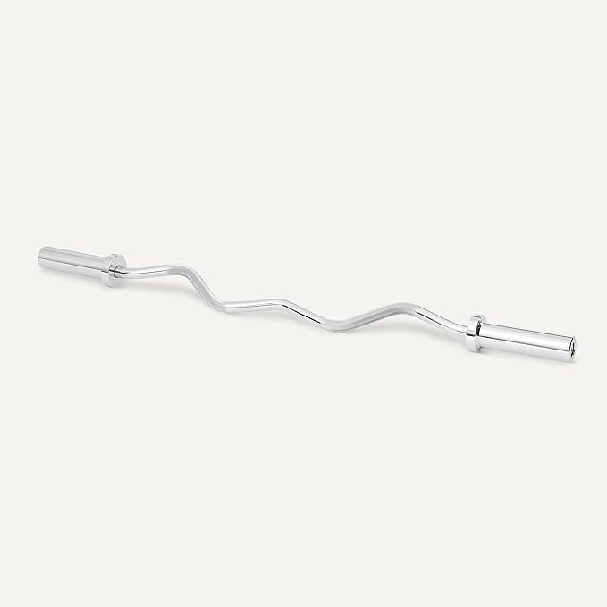 Amazon Basics Olympic 2-Inch Curl Barbell Bar, 47", Chrome