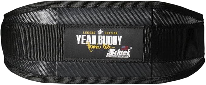 Schiek Sports Ronnie Coleman 4004 Weightlifting Belt - Limited Edition Yeah Buddy - 4 Inch Carbon Fiber and Nylon Material Lifting Belt