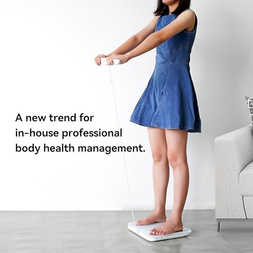 Fitdays Body Health Pod Scale, View 5 Metrics Without Phone, 8-Electrode Smart Scale with BMI Body Fat Muscle Mass, Offline Body Composition Analyzer, FSA&HSA Eligible