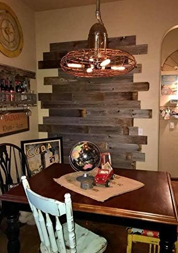 Rustic Weathered Reclaimed Wood Planks for DIY Crafts, Projects and Decor (9 Planks - 5.5"x48")