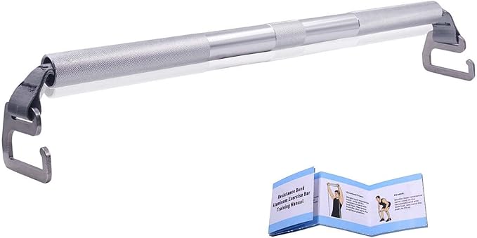 J Bryant Fitness Resistance Band Exercise Bar Large Hook Heavy Duty Bar