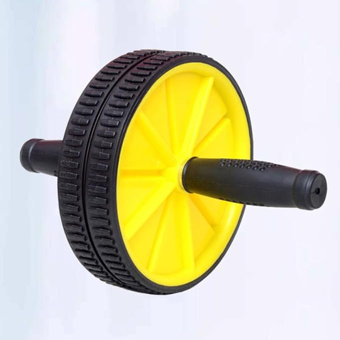 SUPVOX Ab Roller Wheel, Abdominal Double Wheel Ab Workout Equipment Home Gym Fitness Device Steel Tube Abdomen Trainer for Core Strength Quiet Workouts for Men Women Beginners