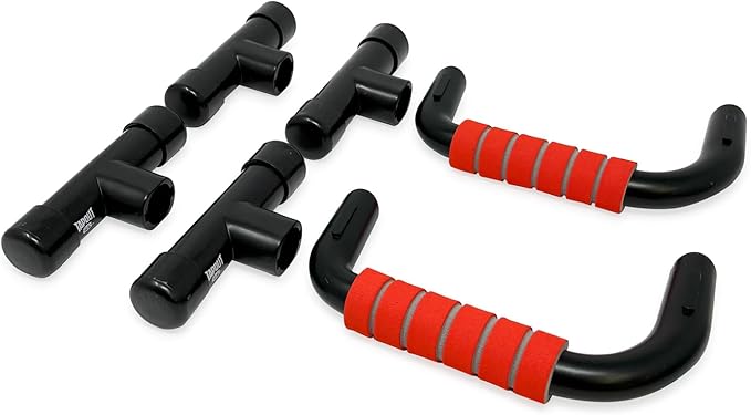 Tapout Push Up Bars - Non-Slip Comfortable Grip for Enhanced Chest, Shoulder & Arm Workout - Durable Plastic Design for Home Gym Strength Training