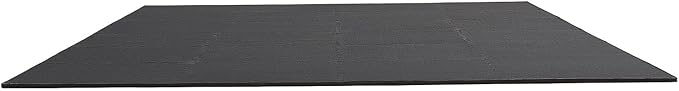 VEVOR 0.56Inch 96sq.ft 24 Tiles Gym Flooring for Home Gym, Rubber Top with High Density EVA Foam, 24 x 24In Gym Floor Exercise Equipment Mats, Interlocking Gym Mats, Puzzle Workout Mats, Black
