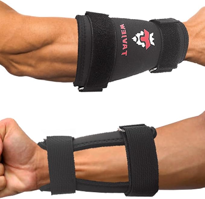 Kettlebell Wrist Guards, Adjustable Straps for Comfortable Fit, 7mm Protection - Covers Wrist and Forearm, Wear on Skin and Shirt, Lightweight and Durable (Pair)