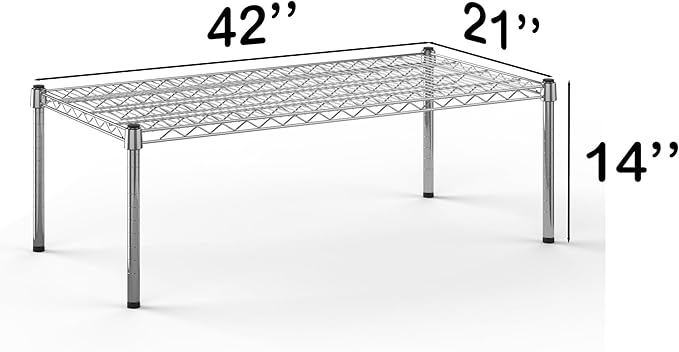 21''W x 42''L x 14''H Chrome Plated Wire Dunnage Rack | Off The Floor Storage