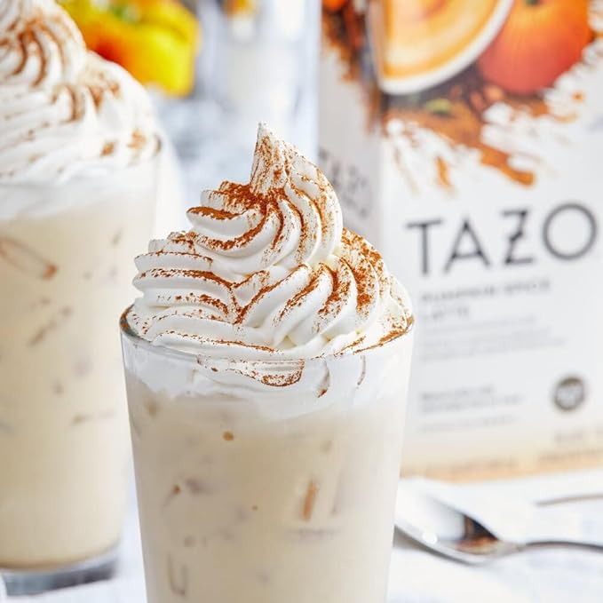 Tazo Latte Chai Pumpkin Spice, 32 oz Box, Pack of 2