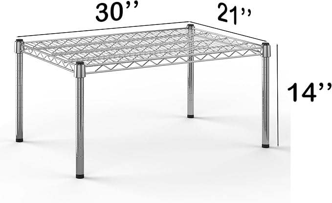 21''W x 30''L x 14''H Chrome Plated Wire Dunnage Rack | Off The Floor Storage