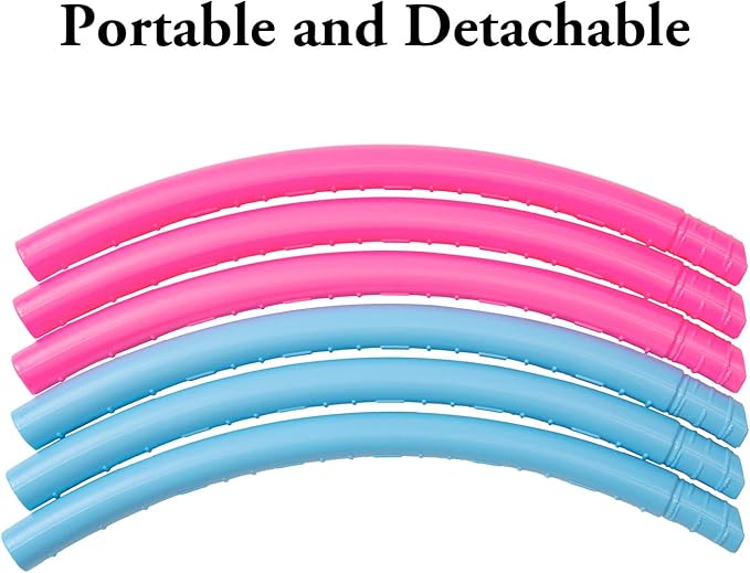 Liberry Kids Exercise Hoop, Detachable & Size Adjustable Toy Hoop, Professional Hoola Rings, Sport Gift in Blue, Pink