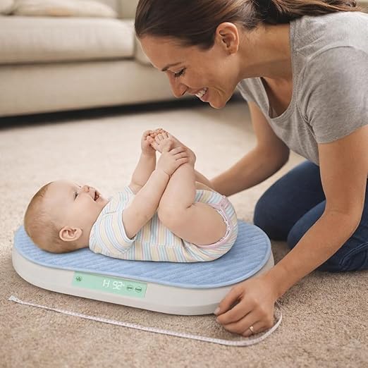 Smart Weigh Baby & Pet Scale Kit – Digital Infant Weighing Scale with Covers and Built-in Pull-Out Measuring Tape – 88 lb Capacity, 5 Units- lb:oz,kg:g,lb,oz,g Display, Hold Function