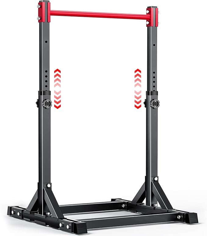 AFFLUENT Pull Up Bar Stand Free Standing Pull Up Bar Station 8 Adjustable Heights Power Tower for Home Gym Workout 330lbs Capacity