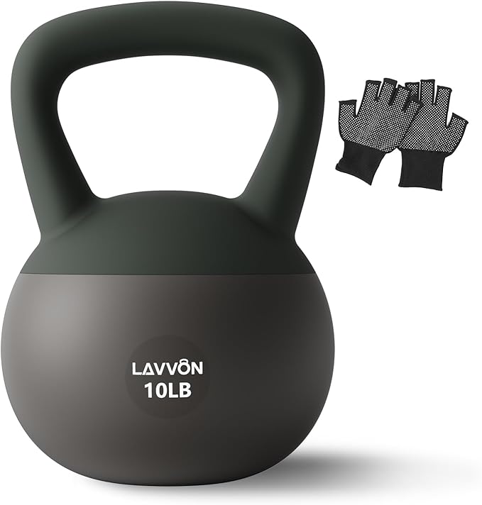 Soft Kettlebell - Cushioned Impact-Resistant Base and Anti-Slip, Kettle bell Anti-Slip Grip Weight for Home Workouts, Safe Strength Training Kettlebells Sets for Women & Men, With Non-slip Gloves