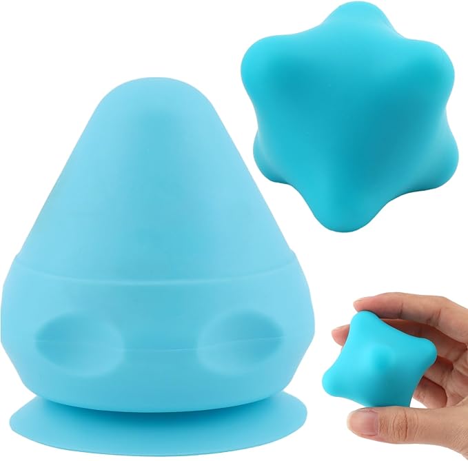 2pcs Neck Relaxer Shoulder Back Massager,Myofascial Massage Ball,Suction Cup Mountable Back Pain Relief Tool Therapying Massager Ball,for Neck,Leg, Back Myofascial Release