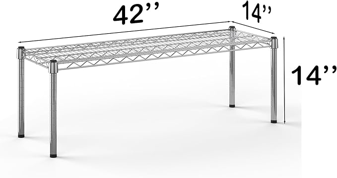 14''W x 42''L x 14''H Chrome Plated Wire Dunnage Rack | Off The Floor Storage