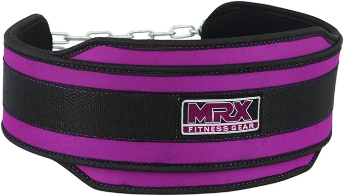 MRX Weight Lifting Belt DIPPING BELTS with Metal Chain Exercise & Fitness