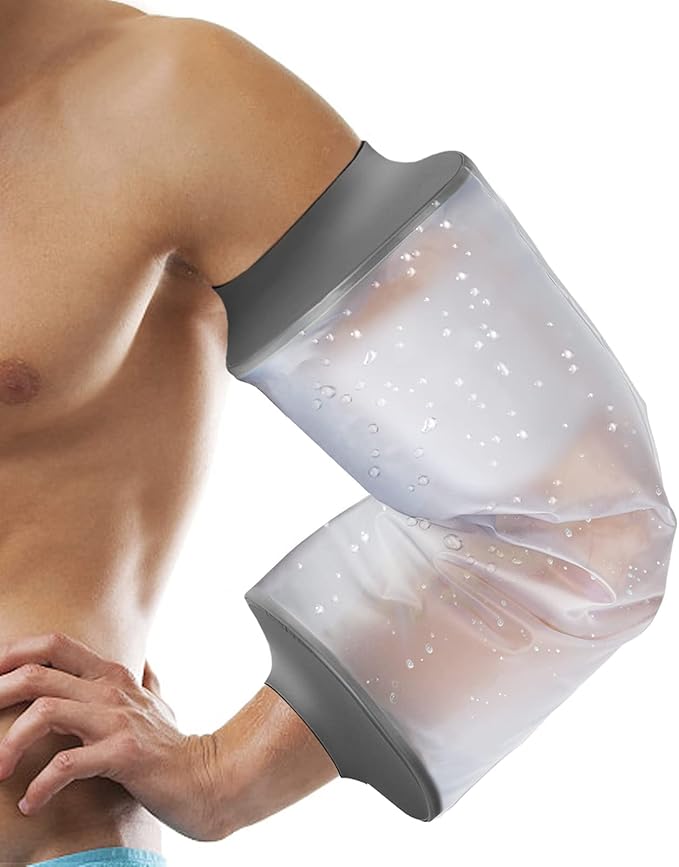 PICC Line Shower Cover, PICC Line Covers for Upper Arm, Reusable IV&PICC Line Sleeve Protector for Shower Adult, Waterproof Cast Covers for Arm Elbow Chemotherapy Home Infusion Bandage Dressing Wound