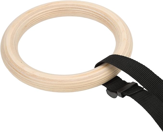 1 Pair Pull Up Training Rings Wooden Gymnastics Rings Gymnastics Rings Gymnastics Rings Suspension for Home Gym WorkoutTraining Rings
