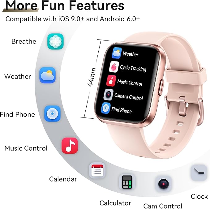 Smart Watches for Men (Android/iPhones), 120+ Sport Modes Fitness Tracker Watch with SpO2/Heart Rate Monitor, Steps/Sleep Tracker, 1.85" HD Smart Watch with Bluetooth Calls/Messages, 3ATM waterproof
