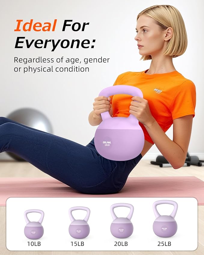 Soft Kettlebell, Safe Strength Training Kettle bell, Cushioned Impact-Resistant Base and Anti-Slip Grip Weight, Kettlebells Set for Home Workouts and Men/Women/Beginners,With Non-slip Gloves