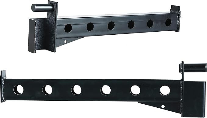Fitvids Upgraded Adjustable Jammer Arms, Lever Arms, Monolift Attachments Rated 600 LB Per Arm, Fits Racks at All Post Sizes and Hole Sizes, Pair