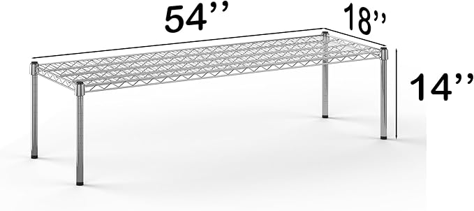 18''W x 54''L x 14''H Chrome Plated Wire Dunnage Rack | Off The Floor Storage