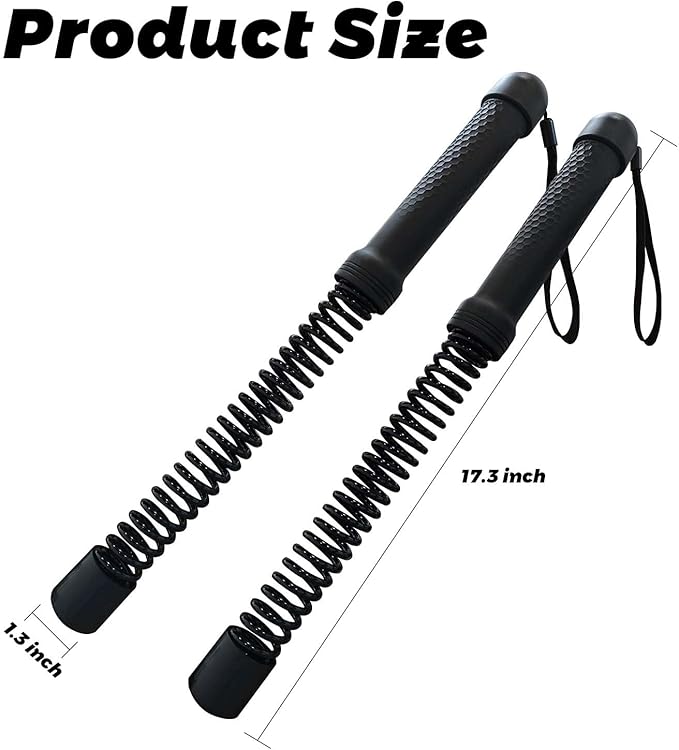 2-in-1 Ropeless Battle Ropes (2-Pack), Adjustable to Resistance Training Stick – Portable Full Body Workout for HIIT, Cardio, Strength & Muscle Training, Low-Impact Home Gym Equipment for Men & Women