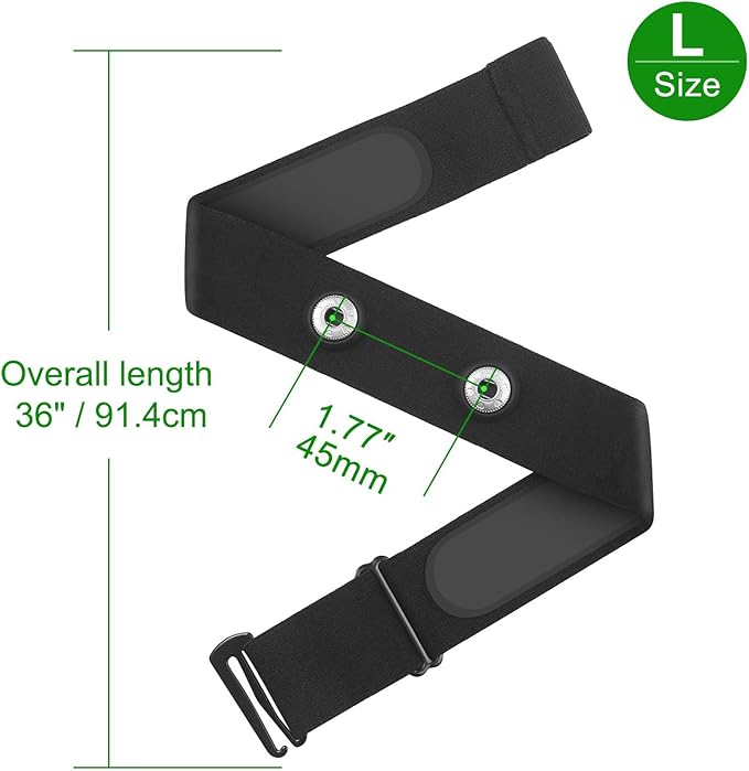 COOSPO Heart Rate Monitor Replacement Chest Strap,Replacement Heart Rate Monitor Soft Strap Compatible with Wahoo Tickr/Polar H7/Garmin HRM-Dual/moofit/XOSS/Power Labs/COOSPO