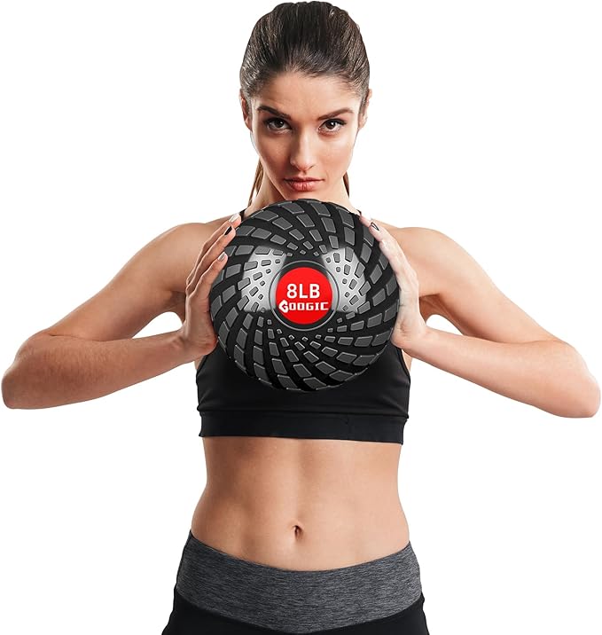 Slam Ball 8 lbs Medicine Ball Weighted Balls for Exercise and Workout, Strength, Cardio, Cross-Training and Core Workouts