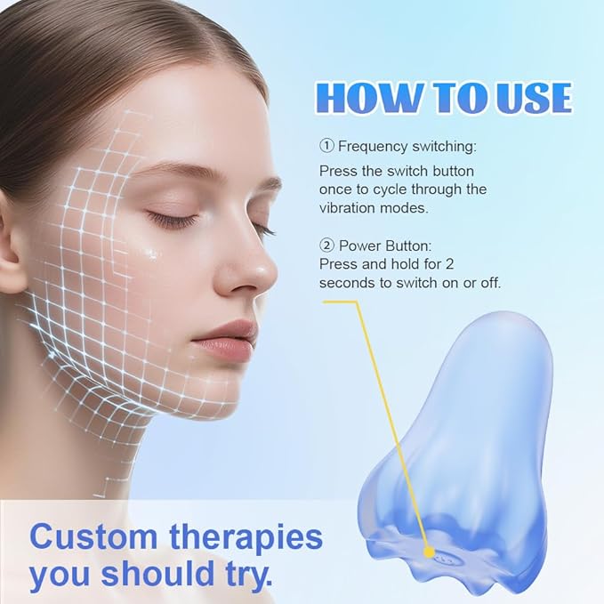 Mini Handheld Electric Massager, Ultra-Soft Squeeze Vibrating Massage Ball with 10 Modes, Waterproof Cordless TMJ Finger & Hand Massager for Stress Relief and Relaxation