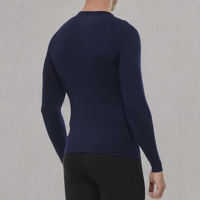 SPVISE 1 or 3 Pack Men's Compression Shirts Long Sleeve Workout Gym T-Shirt Running Top Cool Dry Sports Baselayer Undershirts