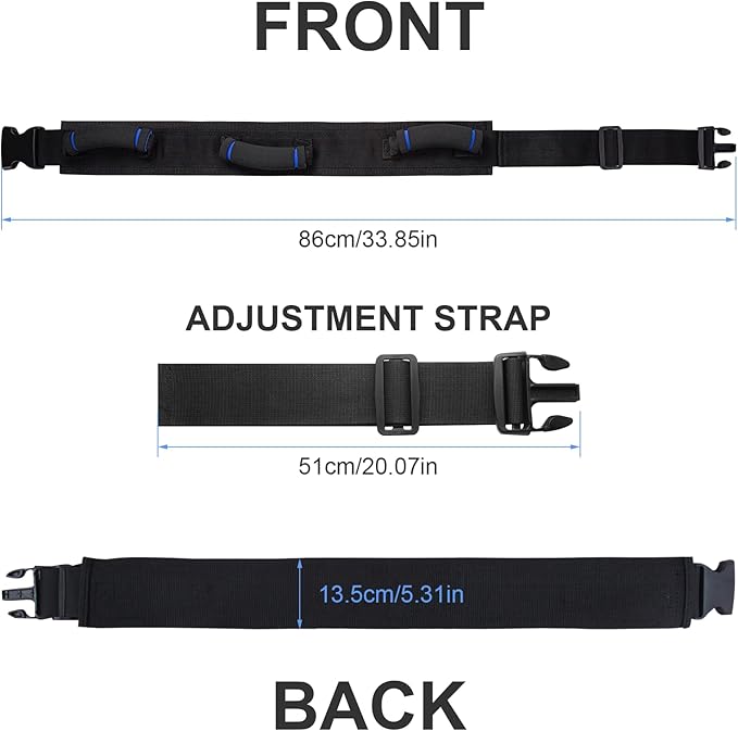 Gait Belt, Gait Belts for Seniors, Gait Belt with Handles, Gate Belts Medical for Elderly, Transfer Belt with Quick Release Buckle, Lift Belt for Physical Therapy, Safety Walking Belt for Elderly