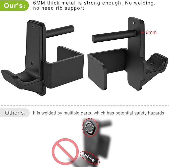Kipika Power Rack Attachment for 5/8" & 1" Holes - Heavy Duty Home Gym Equipment for 2x2 or 3x3 Squat Rack, Adjustable and Easy to Install