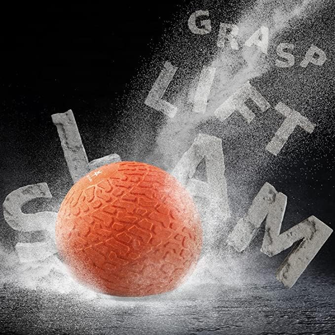 Yes4All Slam Balls, 10-40lb Weighted Ball Weight, Durable PVC Sand Filled Workout Dynamic Slam Ball for Strength Training, Tread, Orange, 25lbs