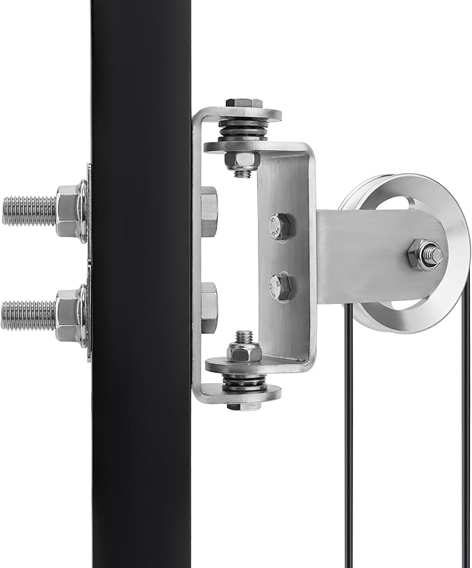 Cable Pulley System for Squat Rack,Gym Pulley Blocks,Upgrade Rotation 180 Degree Rack Mounted Swivel Pulley,Heavy Duty Swivel Pulley for LAT Pulley System,Applicable to:2*2 and 3*3 Inch Power Racks