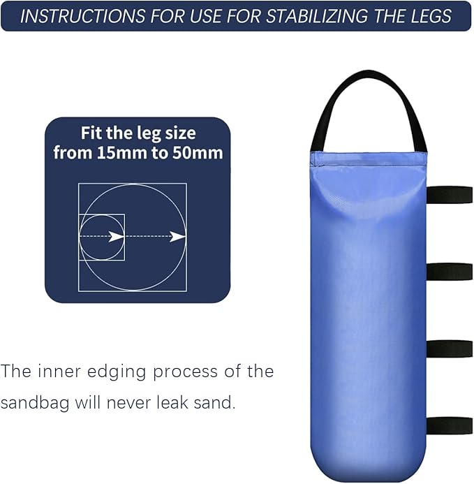 IALNAI 112 LBS Heavy Sand Bags for Canopy Outdoor Advertising Tent Sunshade Fixed Windproof Pop up Canopy Tent (Without Sand) 4-Pack